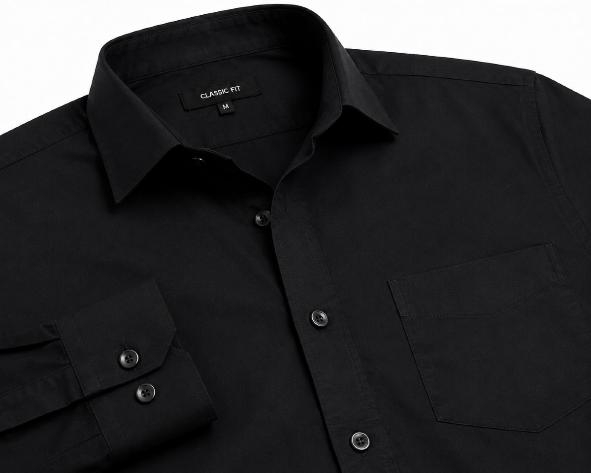 Classic Black Full Sleeve Cotton Shirt for Men (Copy)